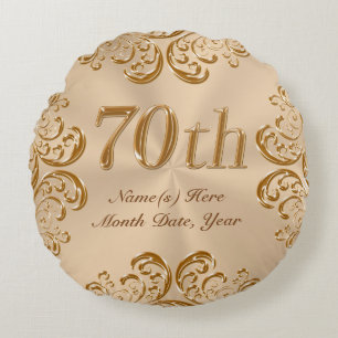 Coussin personnalisé du 70e anniversaire ou de l'a