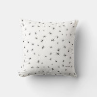 Coussin personnalisé du Motif de fourmis monochrom
