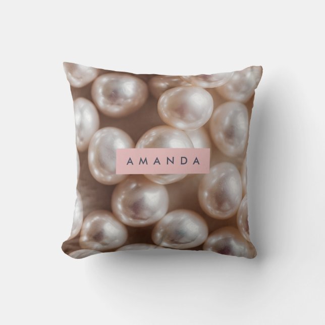 Coussin Personnalisé Elégant Perle douce Style Chic (Recto)