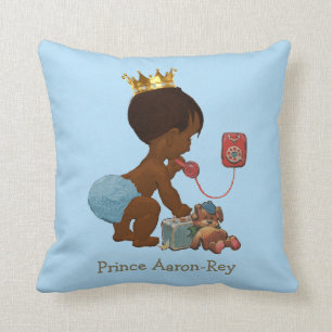 Coussin Personnalisé Ethnic Prince Téléphone Teddy Bear Bl