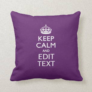 Coussin Personnalisé GARDEZ LE CALME votre texte sur le