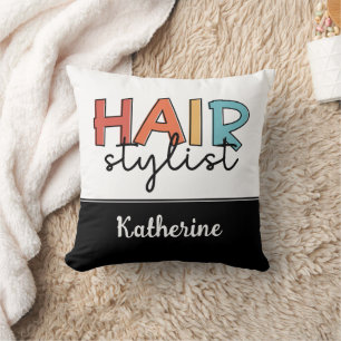 Coussin Personnalisé Hair Styliste Retro Coiffeur Cadeau