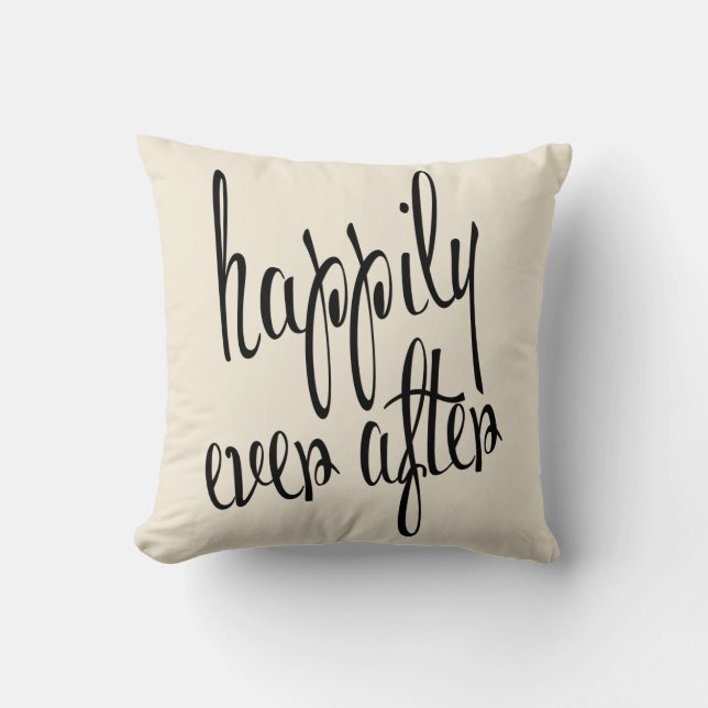 Coussin Personnalisé Happy Jamais Après Mariage Keepsaké (Recto)