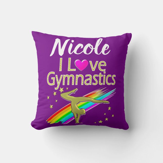 COUSSIN PERSONNALISÉ J'AIME GYMNASTICS DESIGN (Recto)