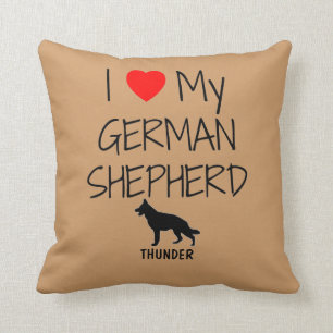 Coussin Personnalisé J'Aime Mon Berger Allemand