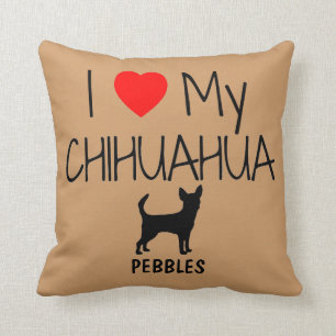 Coussin Personnalisé J'Aime Mon Chihuahua