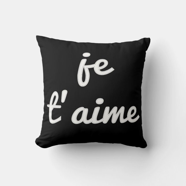 Coussin Personnalisé Je t'aime Français Je t'aime Français (Recto)