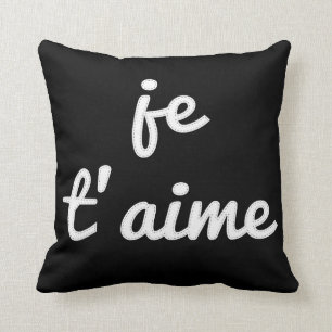 Coussin Personnalisé Je t'aime Français Je t'aime Français