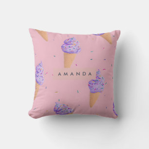 Coussin Personnalisé Joué Pastel Ice Crème de cône Style
