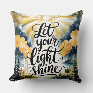 Coussin Personnalisé Laissez Votre Lumière Briller Chrétie