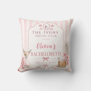 Coussin Personnalisé Luxe Rose Enterrement de Vie de Jeune
