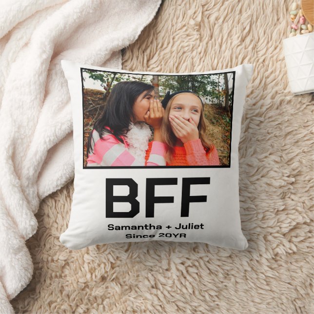 Coussin Personnalisé moderne meilleur ami pour toujours bf (Couverture)