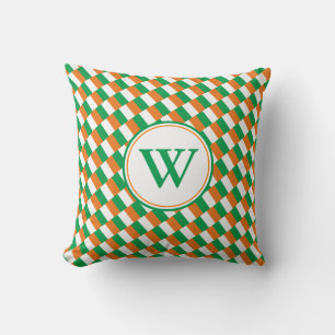 Coussin Personnalisé Monogramme IRLANDE DRAPEAU Patriote