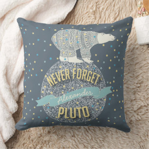 Coussin Personnalisé N'Oubliez Jamais Pluton Ours Polaire