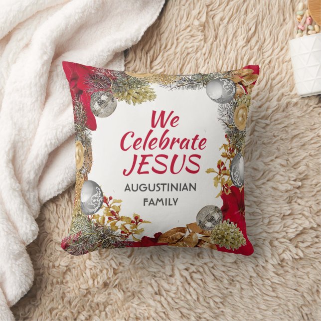 Coussin Personnalisé NOUS CÉLÉBRER JÉSUS Noël (Couverture)