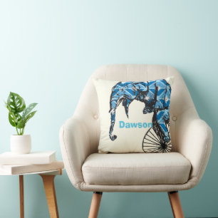 Coussin Personnalisé Nouveau bébé garçon's Room Circus Ele