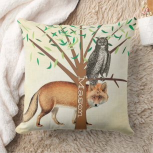 Coussin Personnalisé Nouveau bébé garçon's Room Cute Fox a