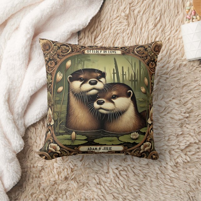 Coussin Personnalisé Otterly amoureux (Couverture)
