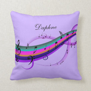 Coussin personnalisé par notes de musique