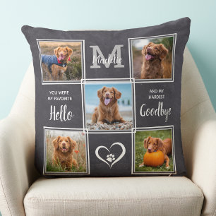 Coussin Personnalisé Pet Memorial Pet Perdre Photo Collage