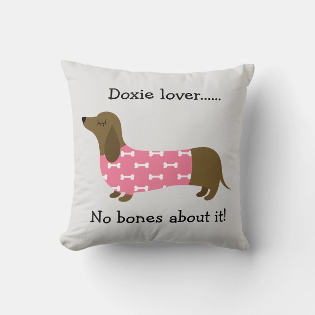 Coussin personnalisé Pink Dachshund (Recto)