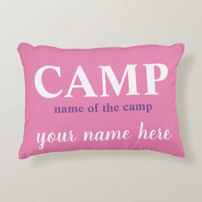 Coussin personnalisé pour le camp d'été (Devant)