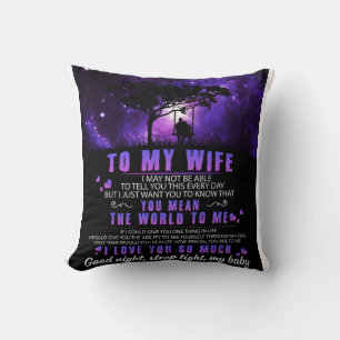 Coussin Personnalisé pour ma femme, Lettre de mon mari