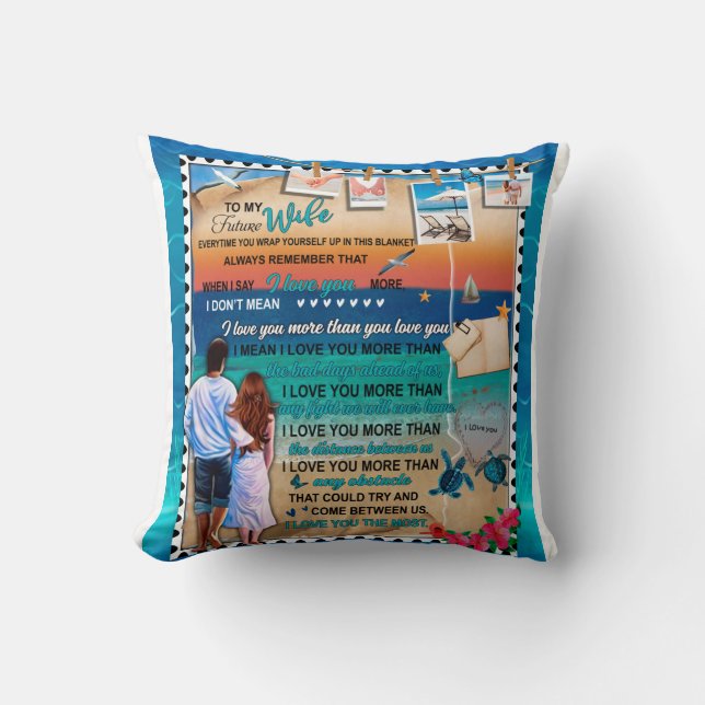 Coussin Personnalisé pour ma future femme de la part de mo (Recto)