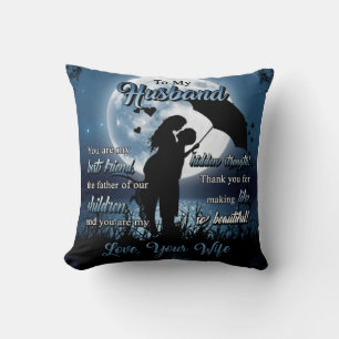 Coussin Personnalisé pour mon mari Couple sous la lune