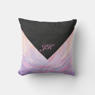 Coussin Personnalisé rose et noir