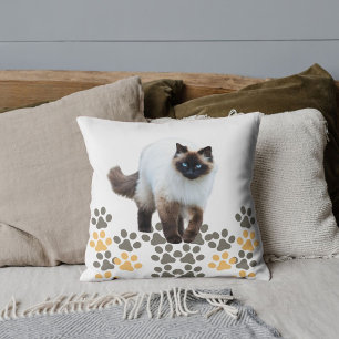 Coussin Personnalisé Siamese Chat Cute Pet Cadeau Modèle b