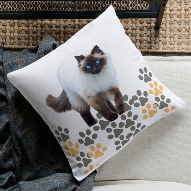 Coussin Personnalisé Siamese Chat Cute Pet Cadeau Modèle b (Créateur téléchargé)