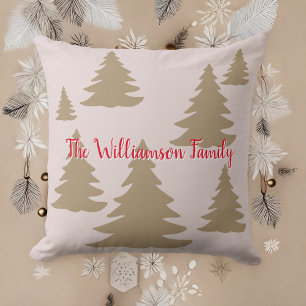 Coussin Personnalisé simple vacances moderne neutre or arb
