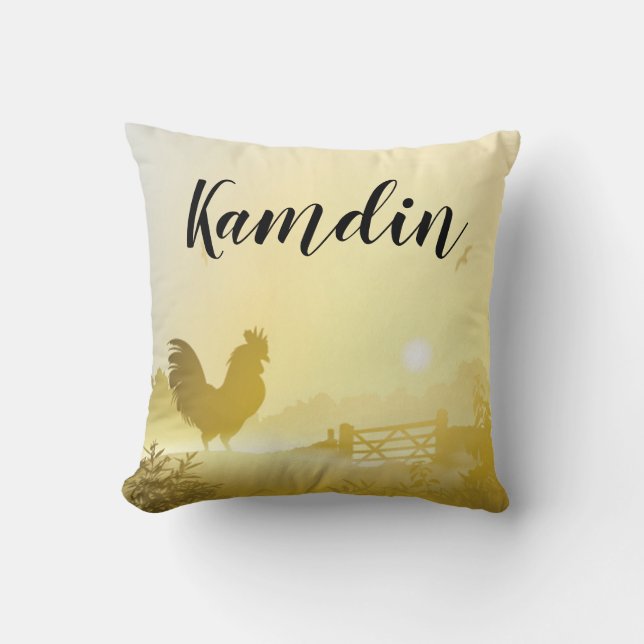 Coussin personnalisé Sunny Morning Farm Pays Rus (Recto)