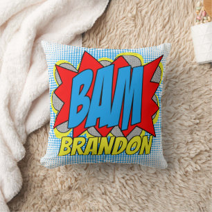 Coussin Personnalisé Vintage Comic Book Pop Art Style BAM!