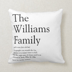 Coussin Personnalisé Votre Définition de Famille