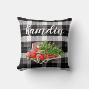 Coussin personnalisé XMAS Camion Baffalo plaqué no