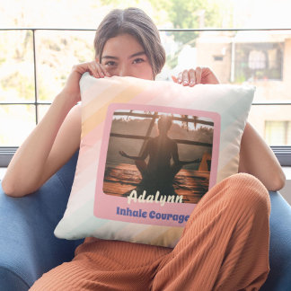 Coussin Personnalisé Yoga Lover enseignant Maman Femme Cad