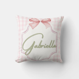 Coussin Personnalisée Gabriella bébé fille Nursery Bow
