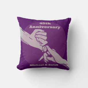 Coussin Personnaliser anniversaire couple romantique main 