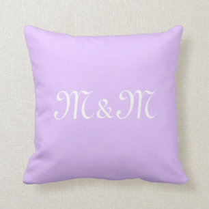 Coussin Personnaliser avec la lettre blanche initiale Nomb