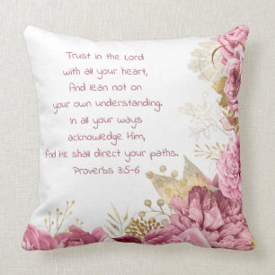 Coussin Personnaliser Bible Verse Christian Cadeau Jeter O