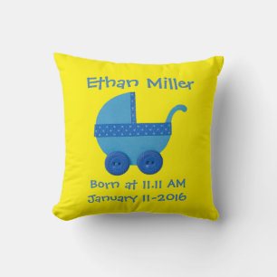 Coussin Personnaliser Blue Baby-carrie bébé bébé bébé douc