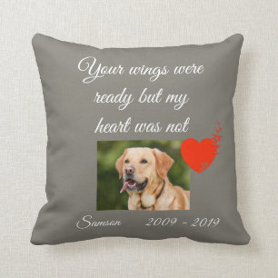 Coussin Personnaliser commémorative de la photo de l'anima