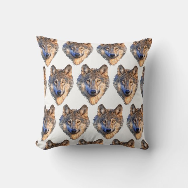Coussin Personnaliser Cool Wolf Head (Recto)