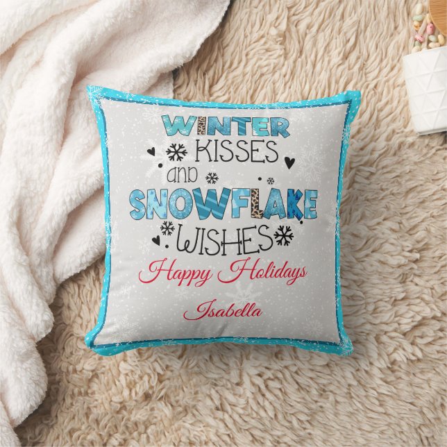 Coussin Personnaliser des baisers d'hiver (Couverture)