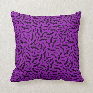 Coussin Personnaliser d'Halloween Chat-chat violet coton 1