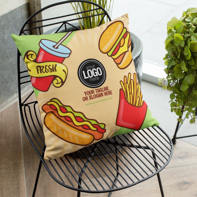 Coussin Personnaliser le logo de l'entreprise | Thème Hotd (Créateur téléchargé)