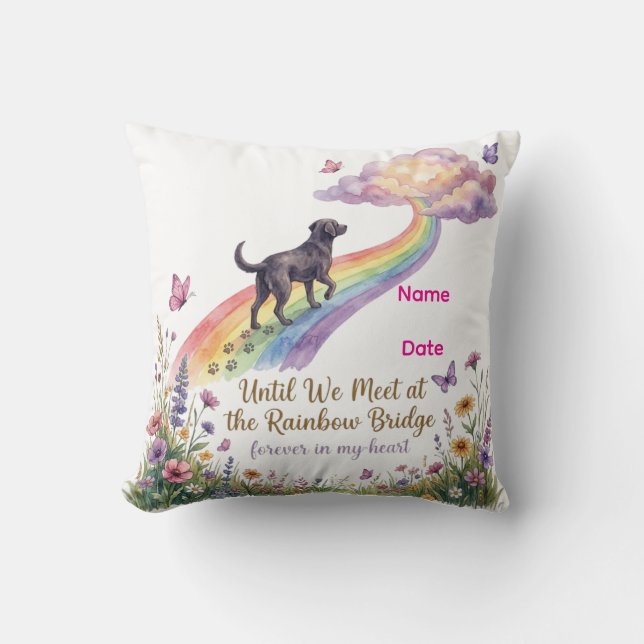 Coussin Personnaliser le pont arc-en-ciel Mémorial de chie (Recto)