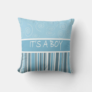 Coussin Personnaliser les nuances de Bleu Stripe C'est un